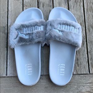Puma Women’s Fenty Fur Slide Grey
